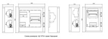 Схема размеров ЩУ IP54 - серии Народная